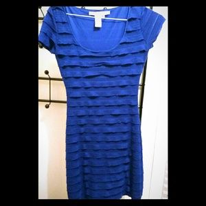 Max Studio Blue Ruffle Dress XS